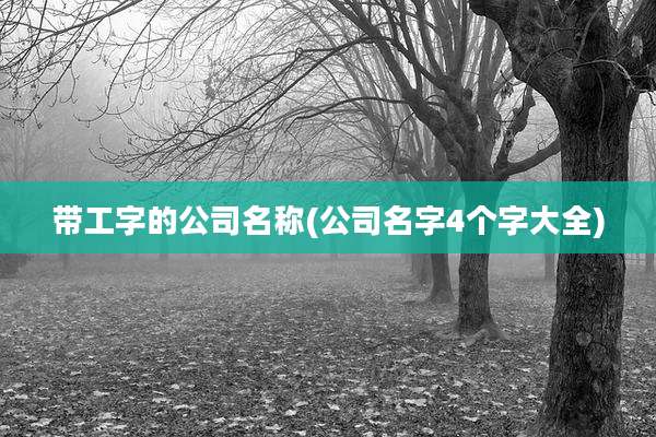 带工字的公司名称(公司名字4个字大全)