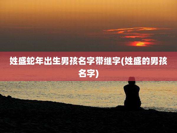 姓盛蛇年出生男孩名字带继字(姓盛的男孩名字)