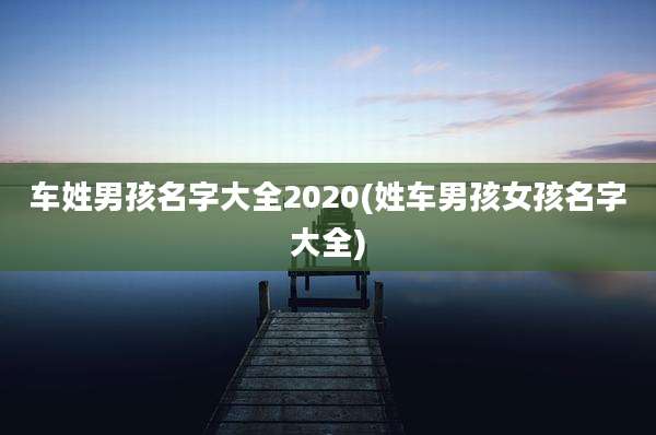 车姓男孩名字大全2020(姓车男孩女孩名字大全)
