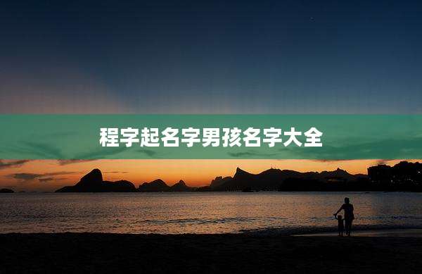 程字起名字男孩名字大全