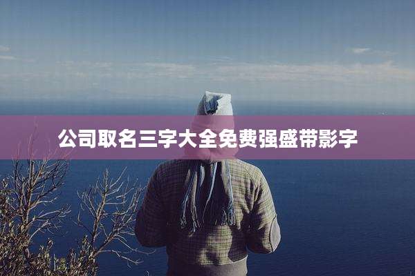 公司取名三字大全免费强盛带影字
