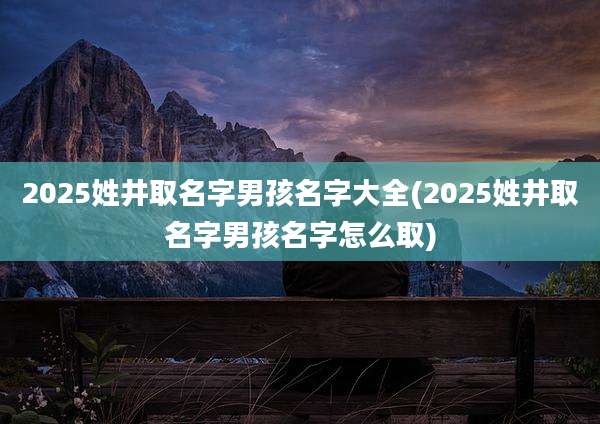 2025姓井取名字男孩名字大全(2025姓井取名字男孩名字怎么取)