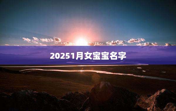 20251月女宝宝名字