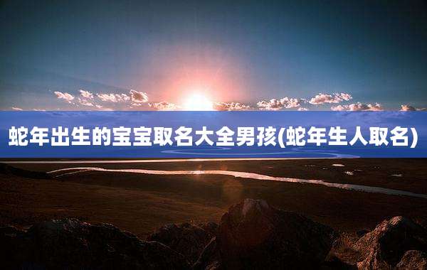 蛇年出生的宝宝取名大全男孩(蛇年生人取名)