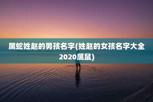 属蛇姓赵的男孩名字(姓赵的女孩名字大全2020属鼠)