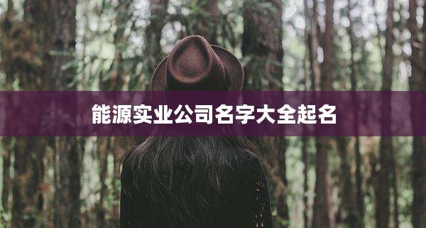 能源实业公司名字大全起名