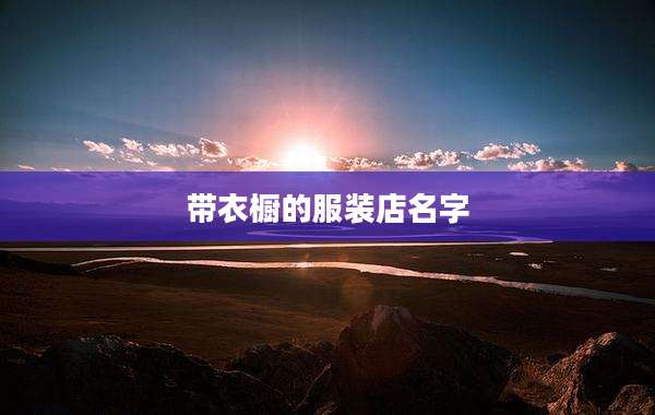 带衣橱的服装店名字