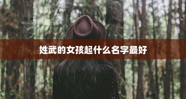 姓武的女孩起什么名字最好