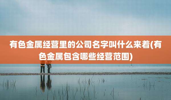 有色金属经营里的公司名字叫什么来着(有色金属包含哪些经营范围)