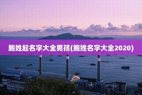 鲍姓起名字大全男孩(鲍姓名字大全2020)