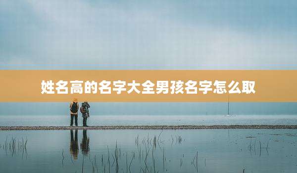 姓名高的名字大全男孩名字怎么取