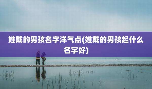 姓戴的男孩名字洋气点(姓戴的男孩起什么名字好)