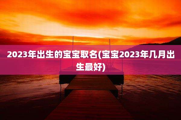 2023年出生的宝宝取名(宝宝2023年几月出生最好)