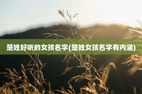 楚姓好听的女孩名字(楚姓女孩名字有内涵)