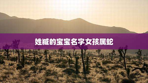 姓臧的宝宝名字女孩属蛇