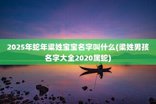 2025年蛇年粱姓宝宝名字叫什么(梁姓男孩名字大全2020属蛇)