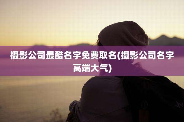 摄影公司最酷名字免费取名(摄影公司名字高端大气)