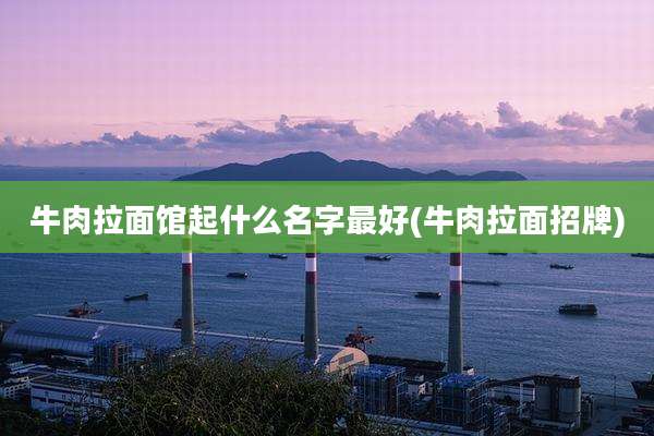 牛肉拉面馆起什么名字最好(牛肉拉面招牌)