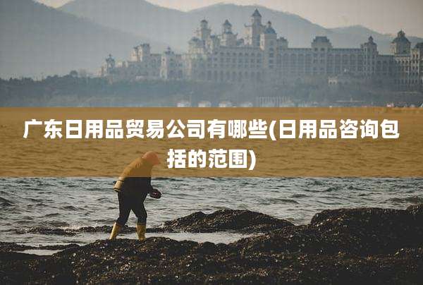 广东日用品贸易公司有哪些(日用品咨询包括的范围)
