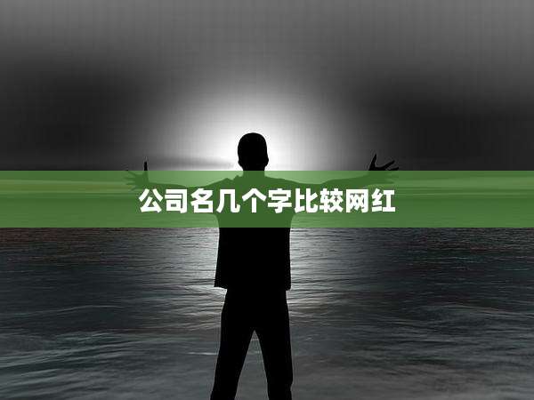 公司名几个字比较网红