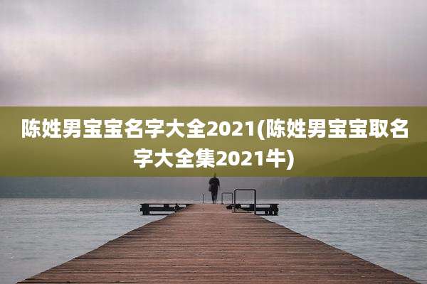 陈姓男宝宝名字大全2021(陈姓男宝宝取名字大全集2021牛)