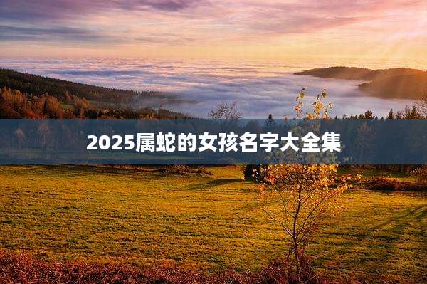 2025属蛇的女孩名字大全集