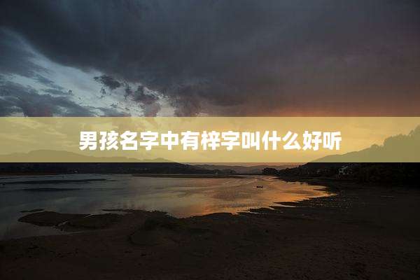 男孩名字中有梓字叫什么好听