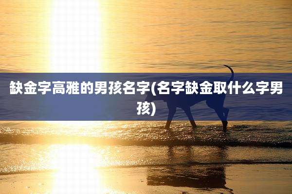 缺金字高雅的男孩名字(名字缺金取什么字男孩)