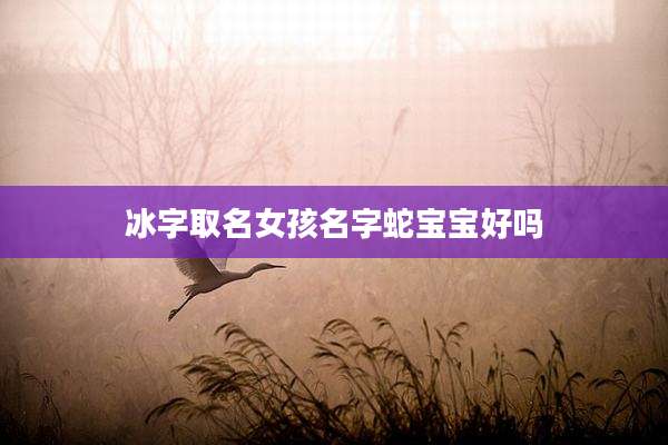 冰字取名女孩名字蛇宝宝好吗