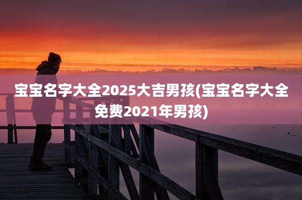 宝宝名字大全2025大吉男孩(宝宝名字大全免费2021年男孩)