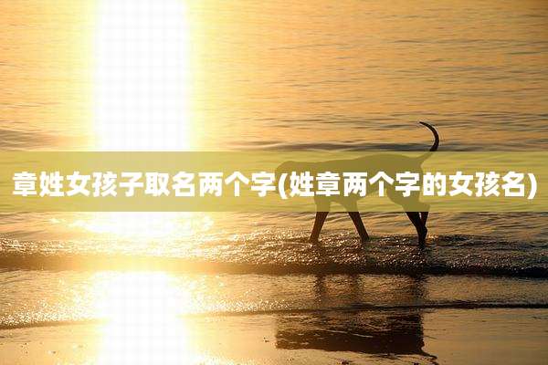 章姓女孩子取名两个字(姓章两个字的女孩名)