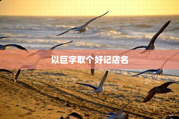 以巨字取个好记店名
