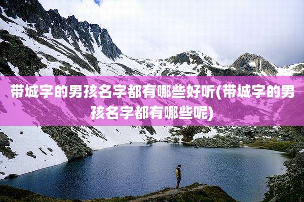 带城字的男孩名字都有哪些好听(带城字的男孩名字都有哪些呢)