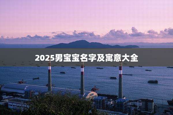 2025男宝宝名字及寓意大全