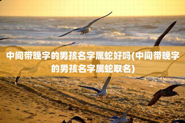 中间带晚字的男孩名字属蛇好吗(中间带晚字的男孩名字属蛇取名)