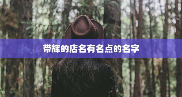 带辉的店名有名点的名字