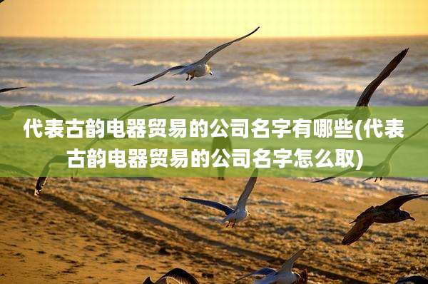 代表古韵电器贸易的公司名字有哪些(代表古韵电器贸易的公司名字怎么取)