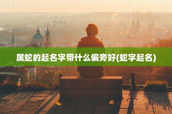 属蛇的起名字带什么偏旁好(蛇字起名)