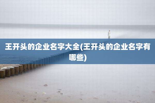 王开头的企业名字大全(王开头的企业名字有哪些)