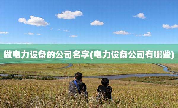 做电力设备的公司名字(电力设备公司有哪些)