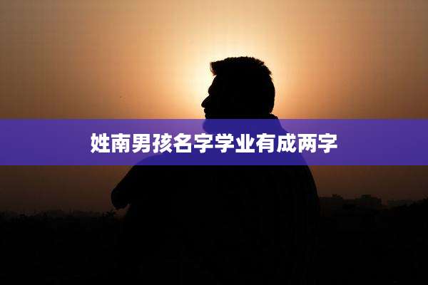 姓南男孩名字学业有成两字