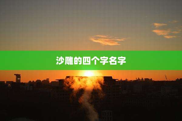 沙雕的四个字名字