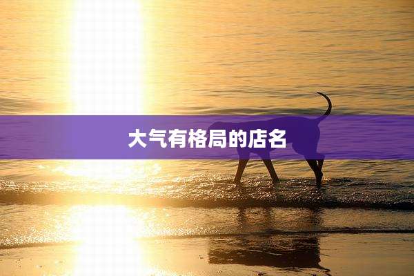 大气有格局的店名