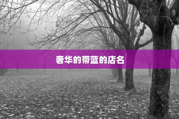 奢华的带蓝的店名