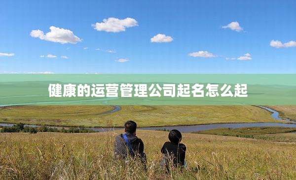 健康的运营管理公司起名怎么起
