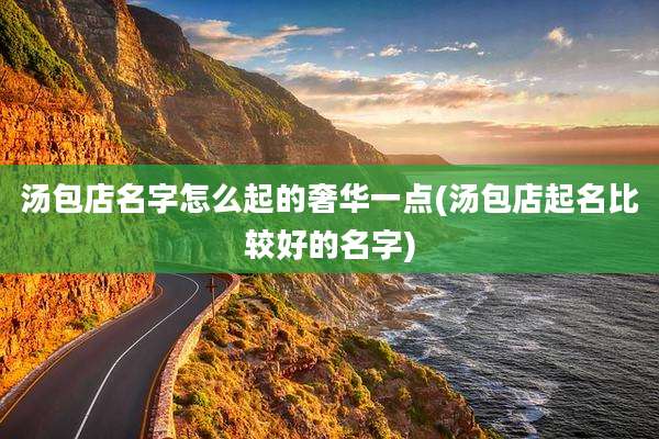 汤包店名字怎么起的奢华一点(汤包店起名比较好的名字)