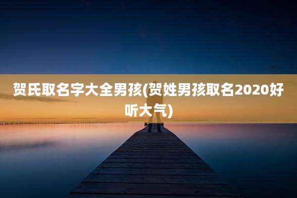 贺氏取名字大全男孩(贺姓男孩取名2020好听大气)