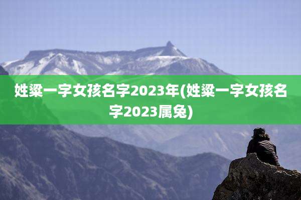 姓粱一字女孩名字2023年(姓粱一字女孩名字2023属兔)