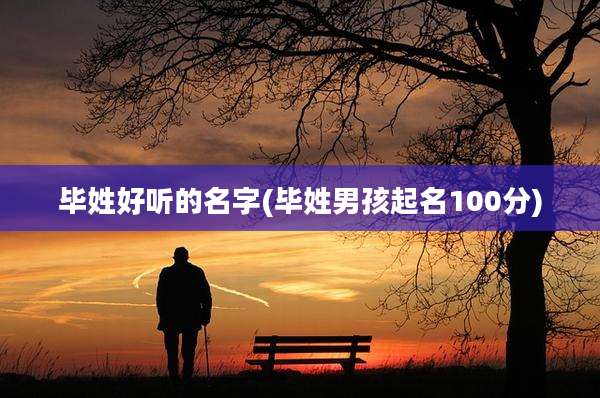 毕姓好听的名字(毕姓男孩起名100分)