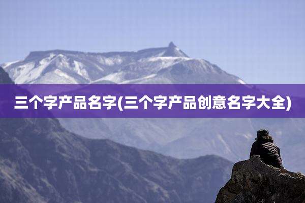 三个字产品名字(三个字产品创意名字大全)